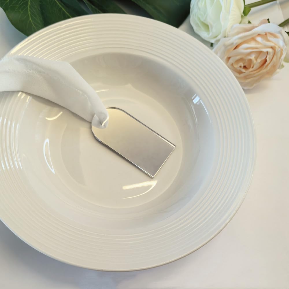 Set di 12 segnaposto in acrilico a specchio, etichette per bagagli ad arco a specchio per decorazioni per matrimoni, eleganti decorazioni per la tavola, regali personalizzati ed eventi memorabili