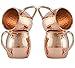 Zap Impex Taza de cobre puro Moscow Mule, sin revestimiento, cobre martillado, ideal para todas las bebidas frías para entretener y bar o en casa, gran juego de regalo de 4 unidades