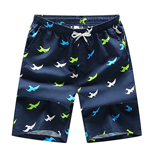 Isuper Bañador,Bañadores de Hombre,Secado Rápido Bañadores,Pantalones Cortos de Natación para Surf Playa Verano Vacaciones Traje de Baño ?Gaviota L?