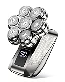 TEPOTZ 7D Electric Head Shavers for Bald Men, 5-in-1 Pro Grooming Kit, Electric Razor for Men, IPX7 Waterproof Wet/Dry Use, Head Shaver, Type-C Charge, Travel-Ready/LED Display, Gift-Grade Kit