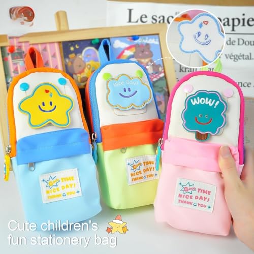 Image of Mini Backpack Pencil Case for Girls Cute Kawaii Pink Pen Pouch with 3D Cartoon Design, Large Capacity Multi Compartment Zipper Organizer, School Supplies Storage Bag for Kids Teens Makeup Use