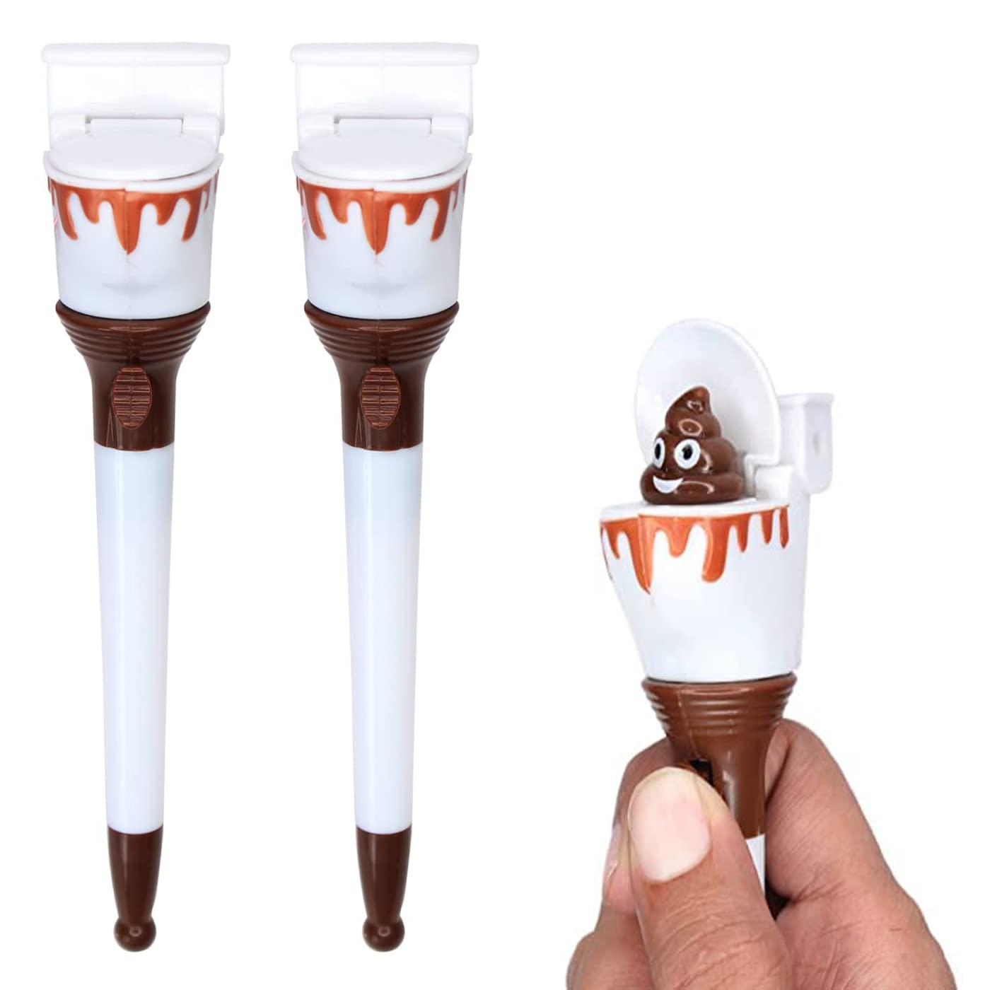 PELO Set of 2 Kids Prank Toilet Poop Pen with Bounce Poop Pen for Kids Boys and Girls Birthday Return Gift Item Pack of 1 (B0C2CY1RWX) Amazon Price History, Amazon Price Tracker