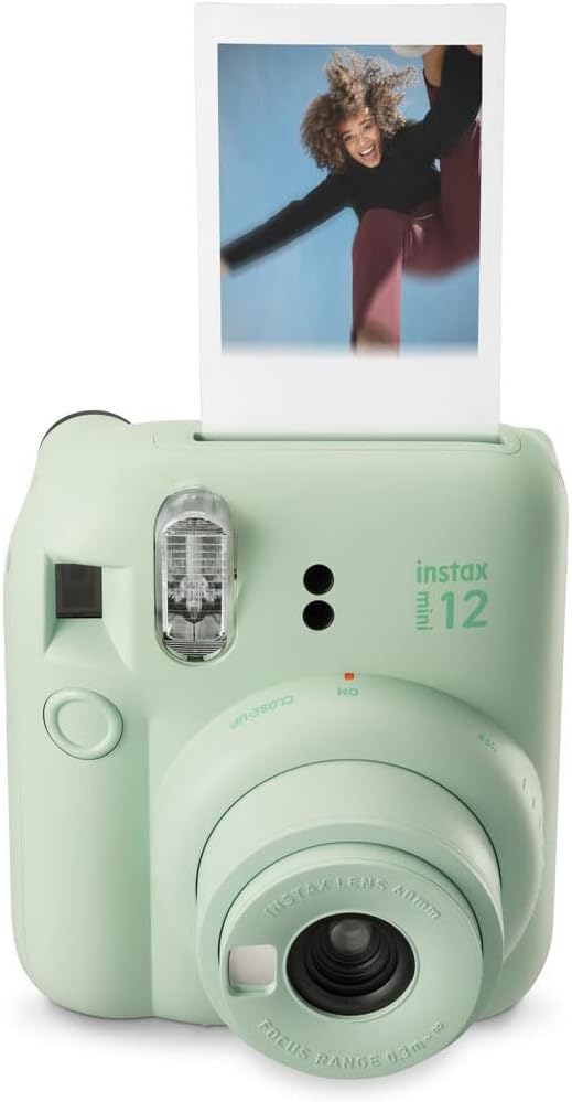 instax mini 12 ミントグリーン 本体とケース付き Amazon | Fujifilm