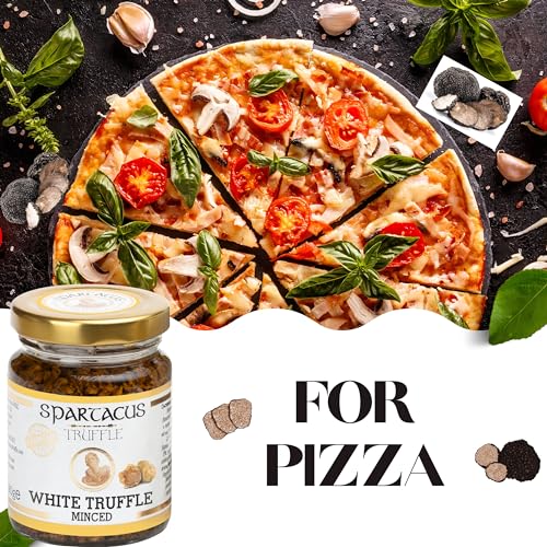 Weißer gehackter Trüffel 90g – Gourmet Alternative zum schwarzen Trüffel – Konservierte Trüffelstücke in Olivenöl – Edle Delikatesse für Pasta, Risotto & Fleischgerichte