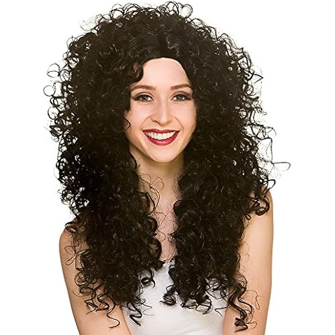Wicked Costumes Adult Ladies Long Curly Wig - Black Cover