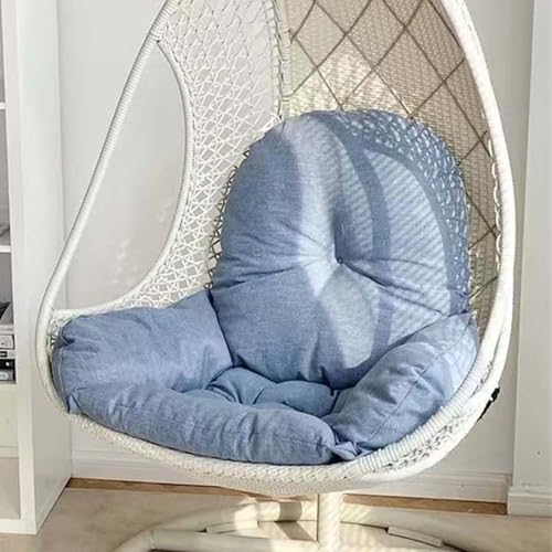 Cojín para silla de columpio de exterior con reposacabezas ajustable, almohadilla de asiento redonda grande e impermeable para hamaca colgante