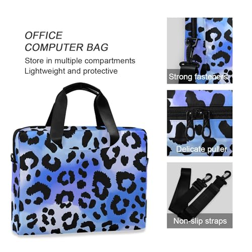 Maletín para portátil 13-15.6 pulg. con estampado leopardo azul miniatura 5
