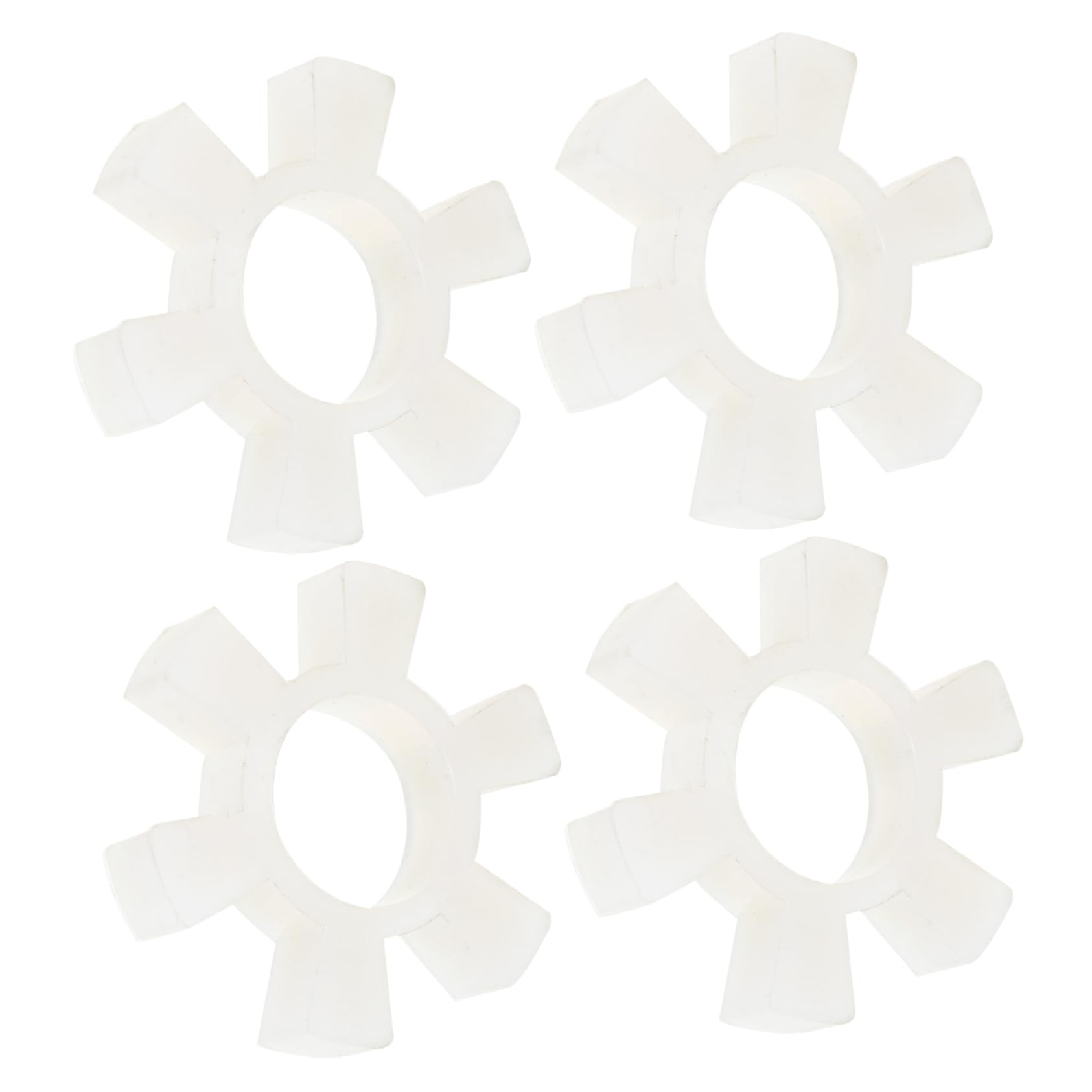 KICHOUSE Jaw Coupling Pad Plum Shape Flexible Machine Fittings Special Synthetic Rubber 4pcs Machine Accessory for Industrial Use