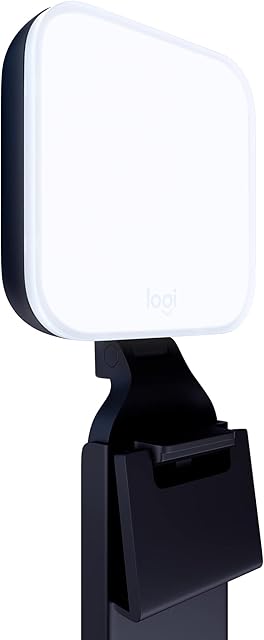 Logitech Litra Glow Premium LED Streaming Light with TrueSoft - Computer lighting for video conferencing, Zoom meetings, with adjustable mount and desktop app control for PC / Mac - Graphite