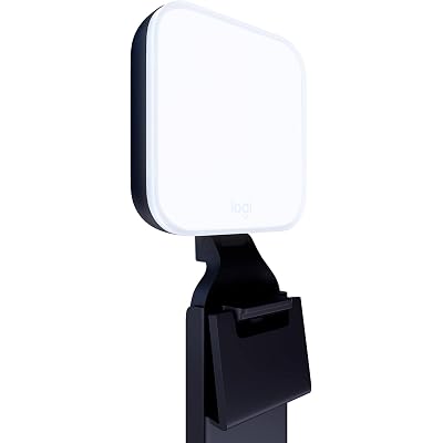 Logitech for Creators Litra Glow Premium LED Streaming Light with TrueSoft- Computer lighting for video conferencing, Zoom meetings, with adjustable mount and desktop app control for PC/Mac - Graphite