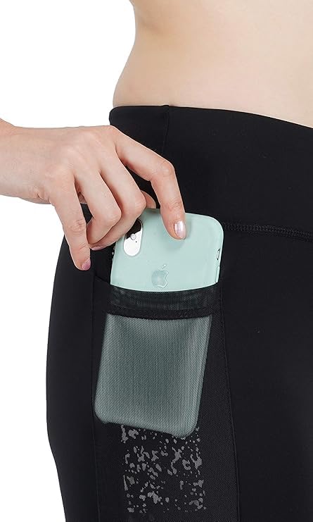 Image of NEVER LOSE Gym Wear Leggings Ankle Length Workout Tights /Stretchable Sports Leggings /Sports Fitness Yoga Track Pants with Pocket for Girls & Women (S, Classic11) Black CLASSIC11
