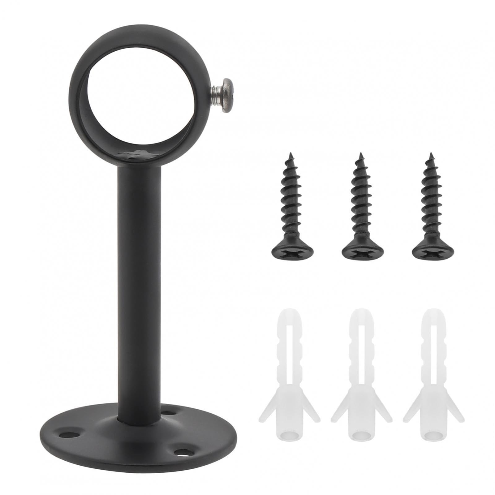 Catchorn Curtain Rod Brackets 2pc Curtain Rod Bracket Heavy Duty Three Holes Adjustable Stainless Steel Ceiling Holder for Bathroom Balcony Kitchen Cupboard