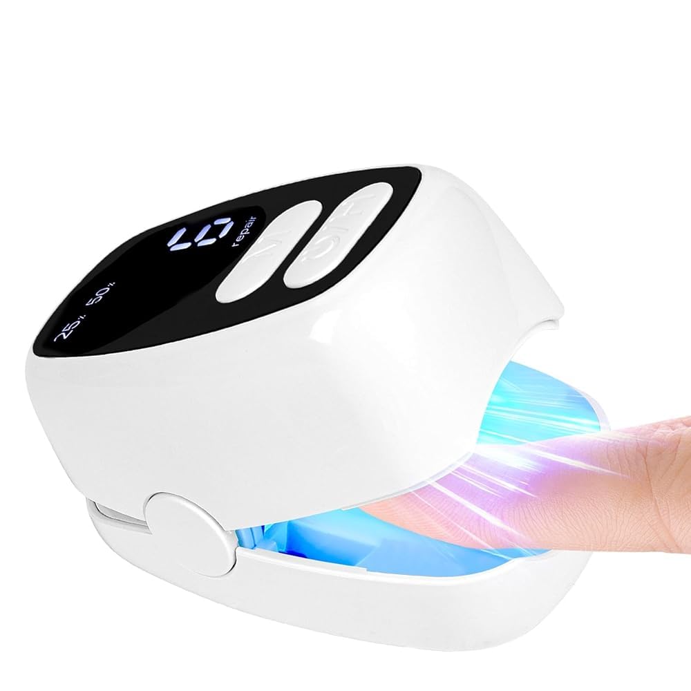 SAVILAND Nail Fungus Cleaning Device: Dual Function Fast Fungi Nail Cleaning & Nail U V Light Effective Nail & Toenail Fungus with Digital Display Fight Fingernail Fungus Rechargeable Home Use