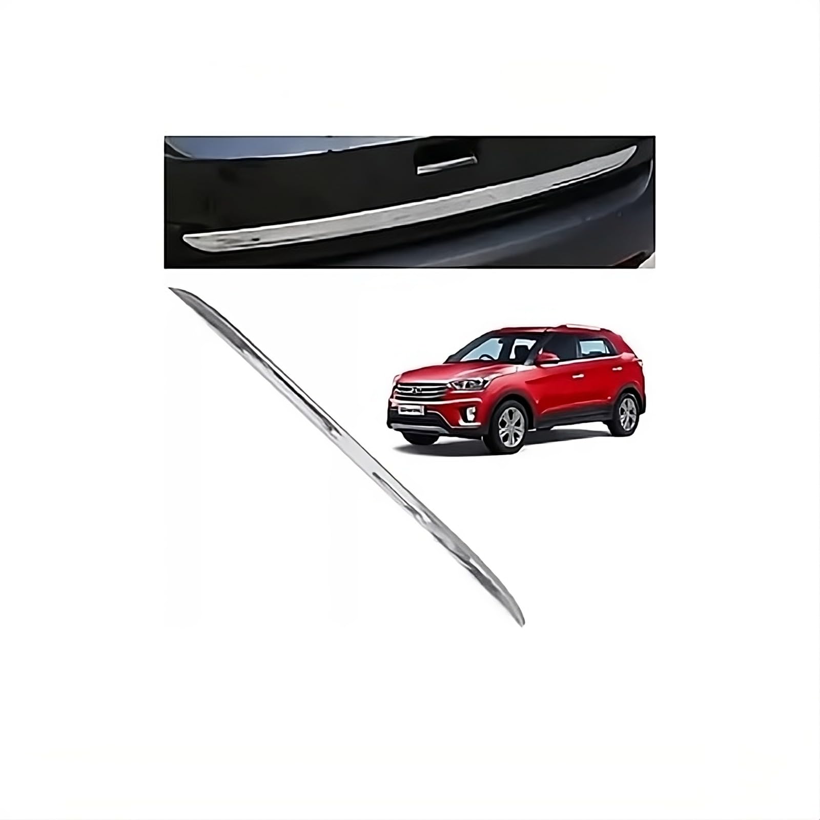 ACRCar Dicky Boot Rear Dicky Chrome Strip Compatible with Hyundai Creta_HH