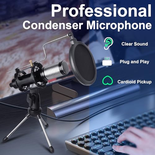 Microphone d'enregistrement de studio E300 haute sensibilité avec support de bureau stable - 4