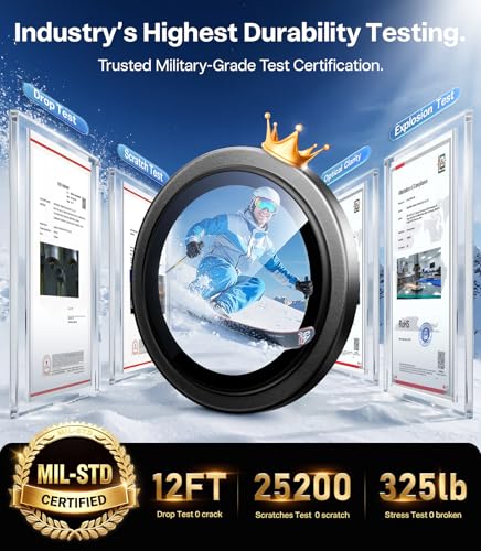 Image of TORRAS 3-Year Ultimate Durability for iPhone 17 Pro Max /17 Pro Camera Lens Protector-1:1 Invisible Fit & Ultra Clarity, Military-Grade 9H+ Aerospace Glass Anti-Scratch Easy Installation,Gray