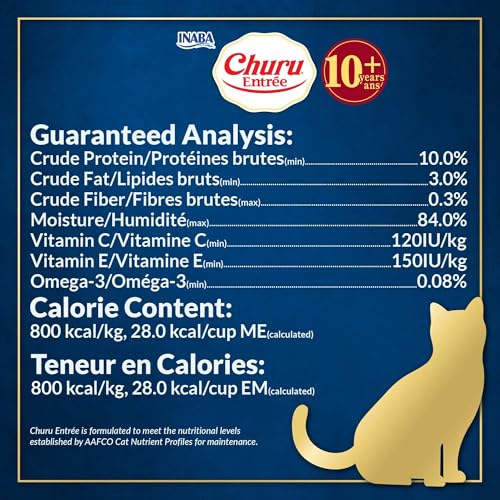 Image of INABA Churu Entree Pate Senior Wet Cat Food Cup, Chicken Tuna, 6ct