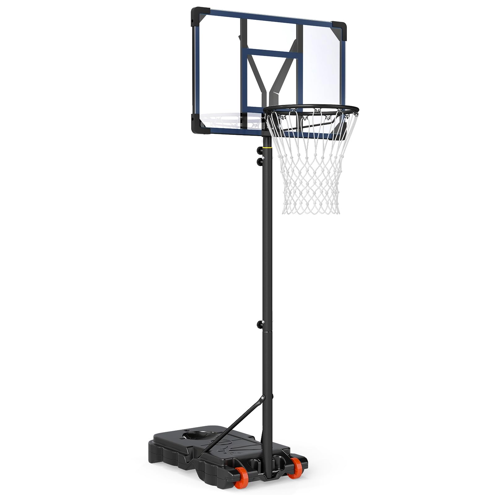 GYMAX Aro de Baloncesto para Niños, Canasta Ajustable, Altura Regulable, Base Rellenable con 2 Ruedas, Soporte para Interior y Exterior para Niños y Jóvenes