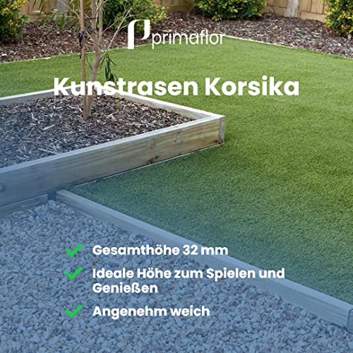 Premium Kunstrasen Rasen-Teppich Meterware - KORSIKA, 2,00m x 1,00m, Hochwertiger, UV-Beständiger, Wasserdurchlässiger Outdoor Bodenbelag für Balkon, Terrasse und Garten - Image 7