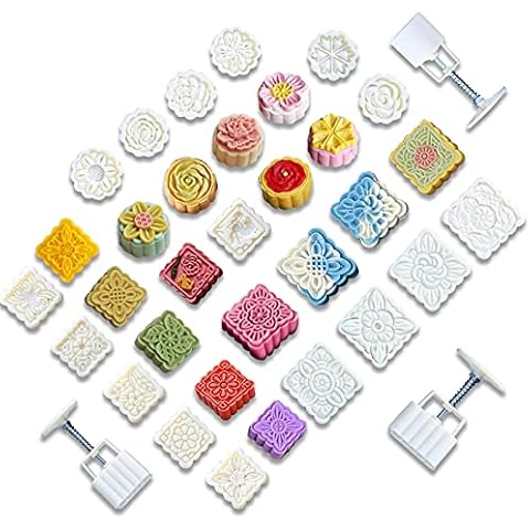16 PCS Moon Cake Molds and Stamps Cover