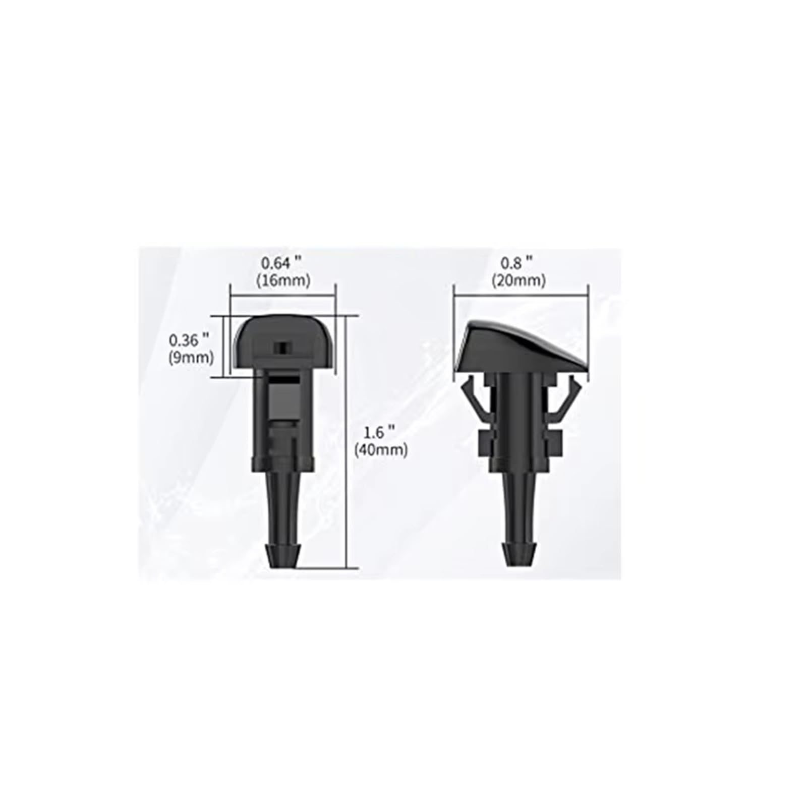 Ugelli Tergicristallo Compatibile con Dodge per RAM 1500 2009-2015 per 2500 3500 2010-2015 Ugello Lavavetri per Tergicristallo, Getto d'Acqua 4805742AB 4805742