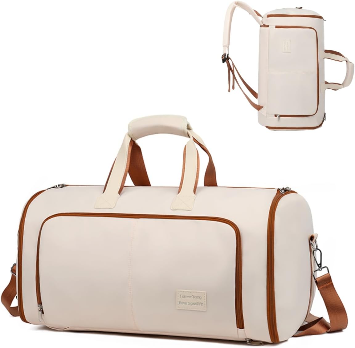 3 in 1 Garment Duffel Bags for Travel, Waterproof Convertible Travel Garment Bags for Men Women, with Shoe Compartment&Adjustable Strap, Carry on Suit Bags