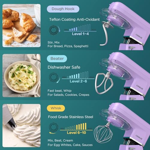 COOKLEE-6-IN-1-Stand-Mixer-85-Qt-Multifunctional-Electric-Kitchen-Mixer-with-9-Accessories-for-Most-Home-Cooks-SM-1507BM-Lavender