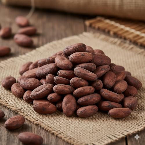 Image of Kerala Coco Premium Raw Cocoa Beans, 1 kg Pack, Natural Baking Chocolate for Homemade Chocolate Making, Nibs Preparation | Fermented and sundried