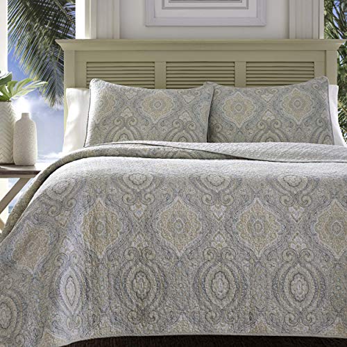 Tommy Bahama - King Quilt Set, Reversible Cotton Bedding with Matching Shams, All Season Home Decor (Turtle Cove Grey, King) - Image 6