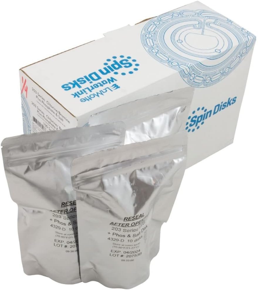 #4329-J Lamotte WaterLink Spin Disks, Chlorine Systems with Phosphate, pkg/100