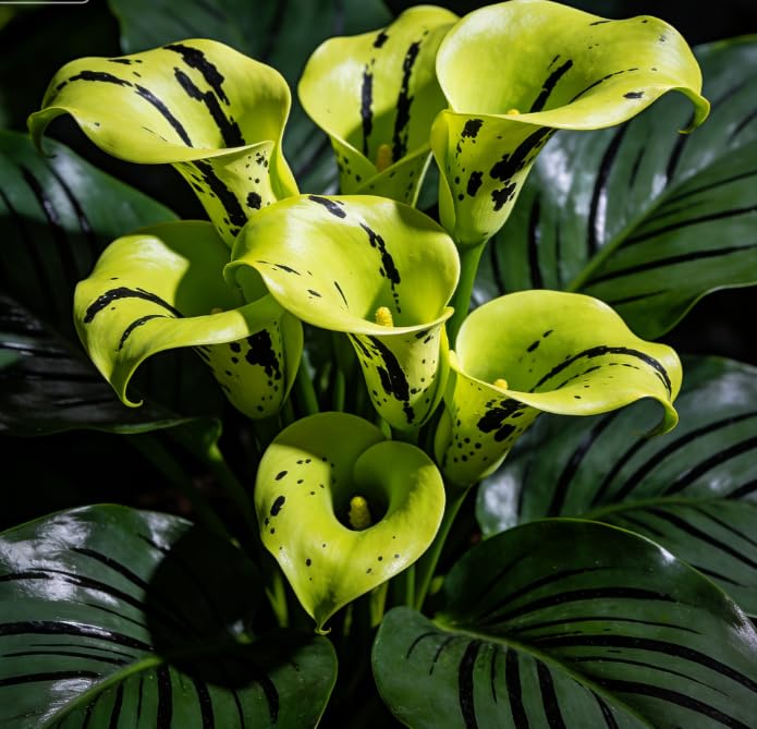 Rare and Robust Calla Lily Bulbs - Perfect for Weddings, Potted Plants, Gardens, and Floral Arrangement Hardy Perennial, Excellent Display-4 Bulbs-E