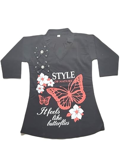 Soft Butterfly Printed top for Girls
