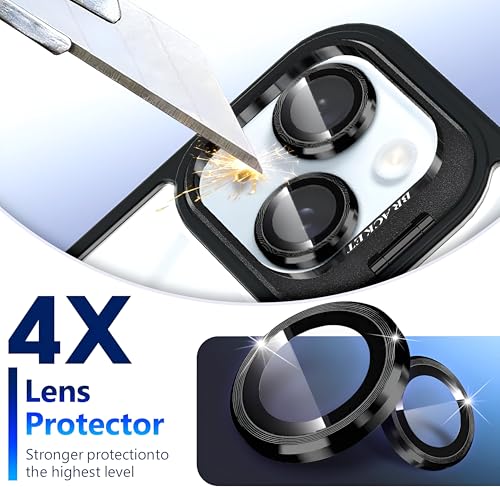 Image of Dsynk Gear Case for iPhone 15 Plus /14 Plus, Black | Compatible with Mag-Safe | Built-in Stand & Lens Protector | Anti-Yellowing, Scratch-Resistant, Crystal Clear Back Cover