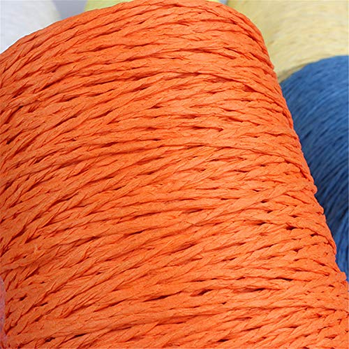 2 Pack Of Natural Cotton Line Rayon Raffia Yarn Cotton Raffia Rope For Summer Sun Straw Hat Beach Bag Diy Hand Knitting Handbag 560-600 Meters/612-656 Yards #TOP3