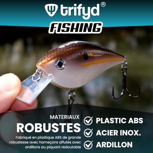 trifyd ® Fishing - Leurre Brochet, Le Pack de 3 leurres de Peche carnassier crankzilla – vue 5