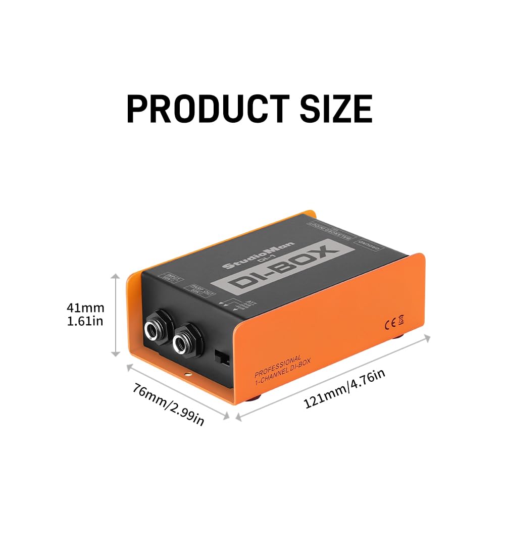 Amazon.com: StudioMan DI Passive DI Box, 1-Channel Balanced XLR