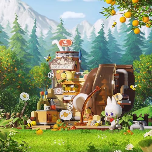 Image of POP MART THE Monsters Forest Secret Base Series Blocks - Juice Maker, Labubu Building Toy Set, Interactive Building Toy for Kids, Boys, and Girls
