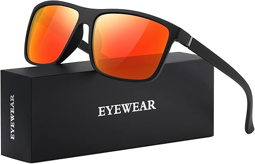 KWHZXGYY Sunglasses Men Polarized Sunglasses for Mens and Womens,Black Retro Sun Glasses Driving Fishing UV400 Protection