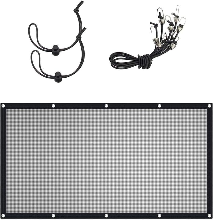 STARROAD-TIM Hunde Auto Barriere Fahrzeug Haustierbarriere Rücksitz Mesh Dog Car Divider Net mit Seil einstellen und Haken geeignet für SUV-Pickup und Kleinwagen (110 x 60 cm)