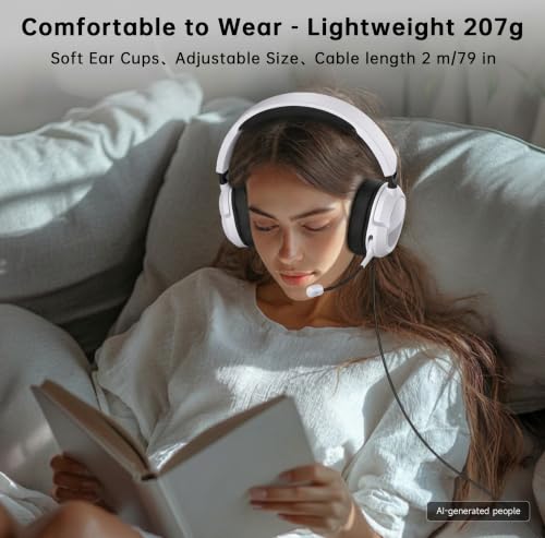 Image of AOC Wired Gaming Headset for Xbox, PS5, PC, HD Mic, Stereo Bass, 79in Cable