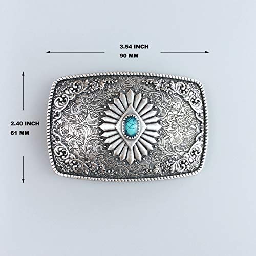 Jean'S Friend Vintage Silver Plated Southwest Belt Buckle For Men Also Stock In The Us thumb #1