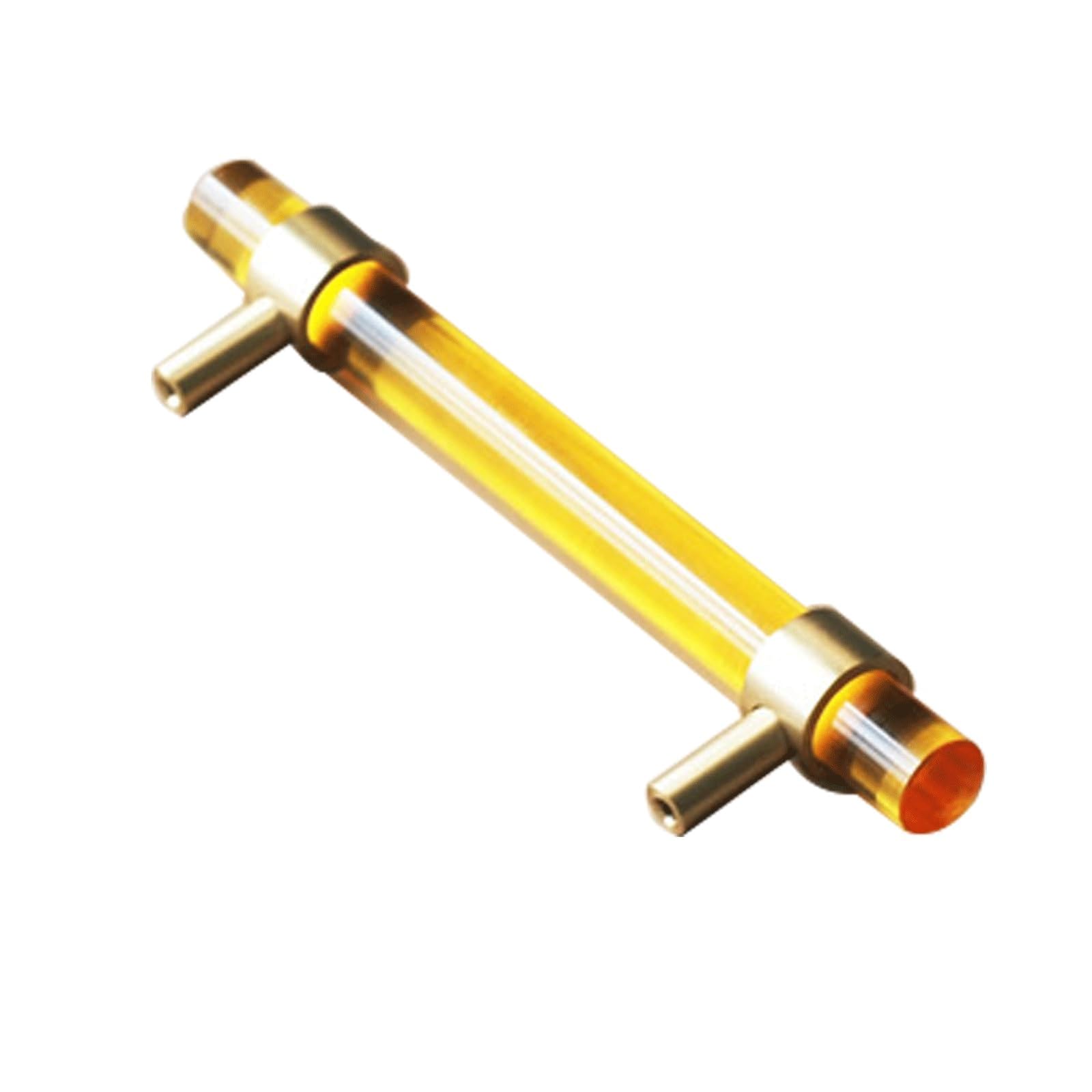 LCANALLYMS Kitchen cabinet handles, Crystal Copper Kitchen Cabinet Pull Nordic Gold Furniture Drawer Handle Decorative Knob for Cabinets Dresser Cupboard Wardrobe(Yellow)