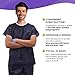 AMZ Medical Supply Dark Blue Disposable Scrub Shirts, Large. Pack of 10 Unisex Disposable Shirts Adults. Lightweight Spunbond Polypropylene 55 GSM Scrub Tops with Two Pockets and Short Sleeves