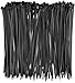 250 Premium Heavy Duty Zip Ties | Black Nylon Cable Ties | XGS Wire Ties by APTronix (10 Inch, Black)