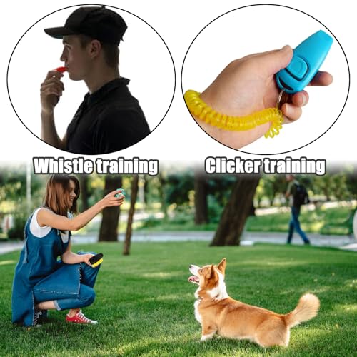 RANYAKE 3er-Pack Rückruf Hundepfeifen-Armband,Hochfrequenz Klicker Hundeklicker Set,Hund-Klicker,2 in 1 Haustier-Trainingsgerät,Hunde- und Katzentrainer mit Handschlaufe