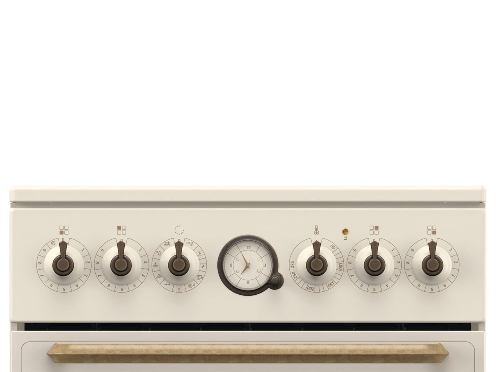 Gorenje Classico GECS 5B70CLI Electric Cooker with Ceramic Hob / Retro Design / 50 cm / 70 Litres / Gentle Close / Fast Heating / AirFry / ExtraSteam / Pizza Mode / AquaClean