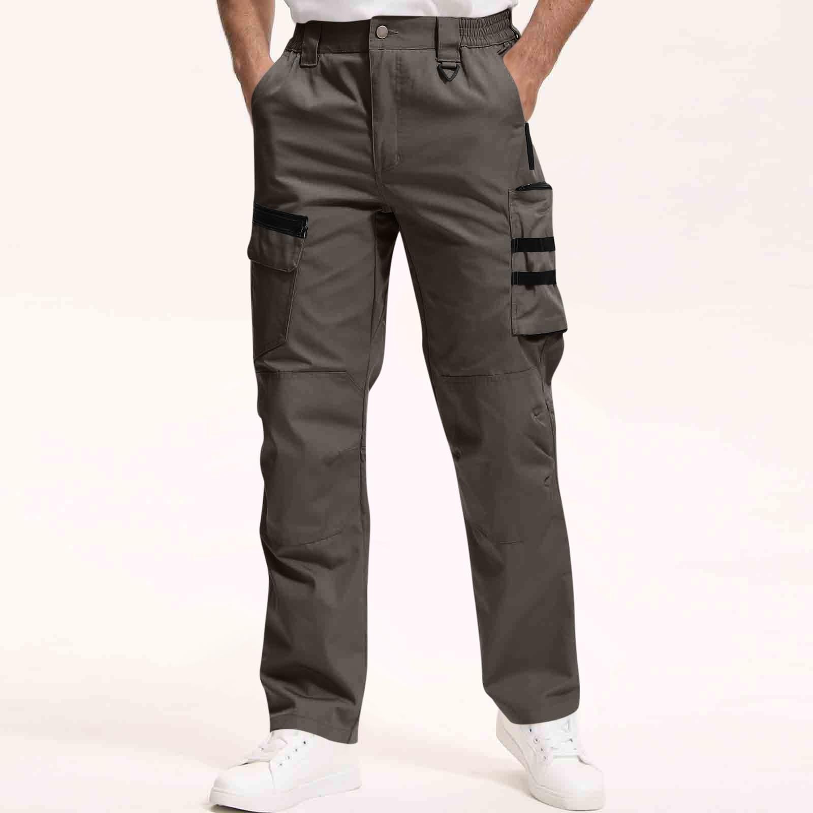 Generisch Herren Cargohose Jogginghose Chino Hose Arbeitshose Casual Sweatpants Sport Trainingshose Outdoorhose elastischem Bund Freizeithose Einfarbig Sporthose Atmungsaktive Sommerhose mit Taschen
