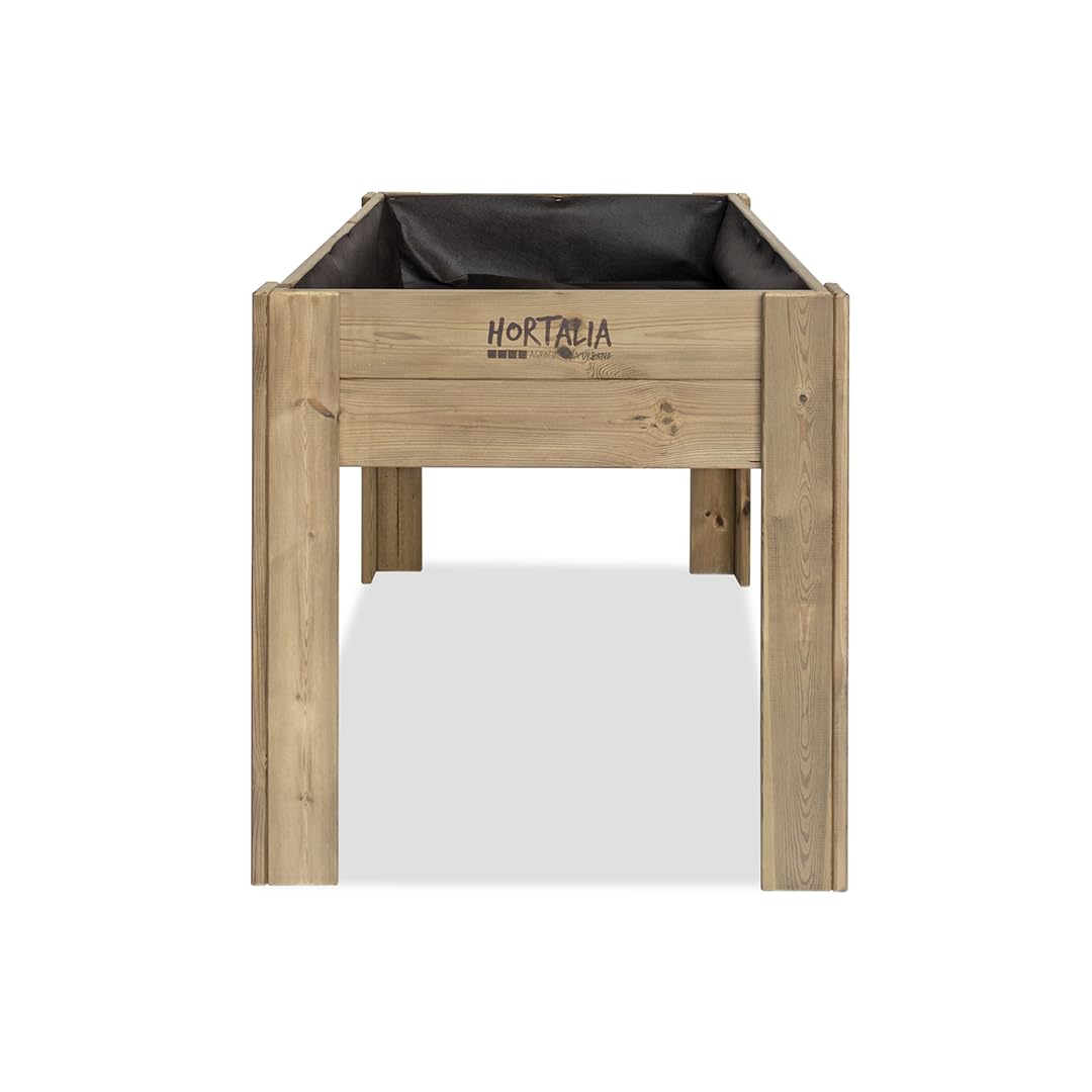 Hortalia Huerto Urbano - Jardinera de Madera Mesa de Cultivo - Protección Autoclave Nivel IV - Gardenbrico (XL80)