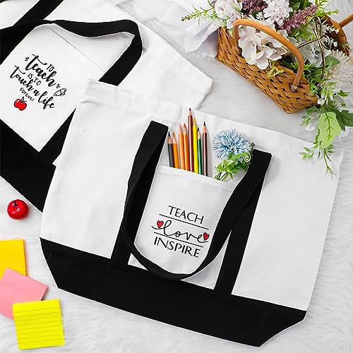 Sadnyy 10 Pack Bolsas Tote Grandes con Cremallera y Bolsillos miniatura 3