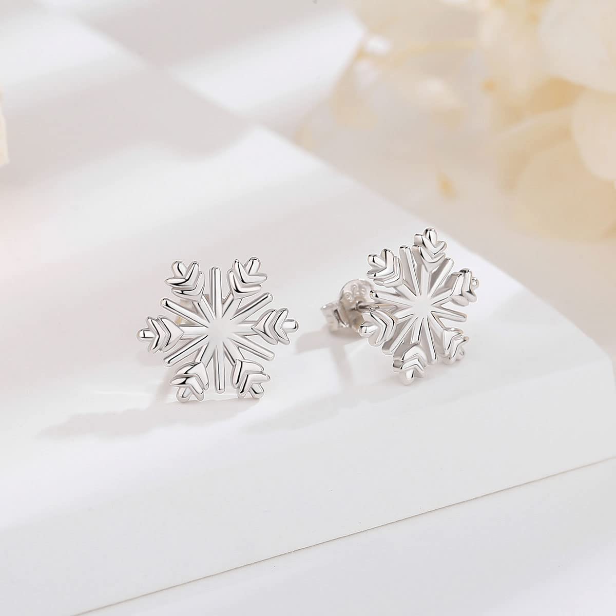 EUDORA Harmony Ball Orecchini a Lobo con Gatto in Argento Sterling da Donna, Orecchini a Cerchio con Gatto Carino Orecchini con Stella di David Orecchini con Fiocco di Neve Gioielli Regalo